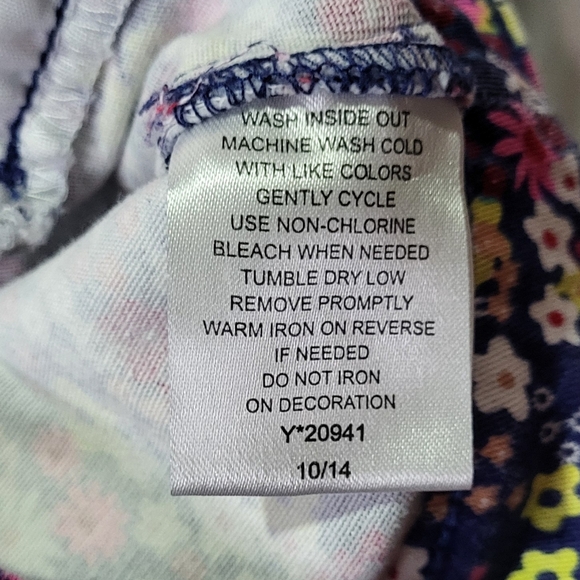 One Step Up Girls Blue Ditsy Collared Floral Denim Zip Up Vest Size 5/6- EUC - Picture 9 of 9